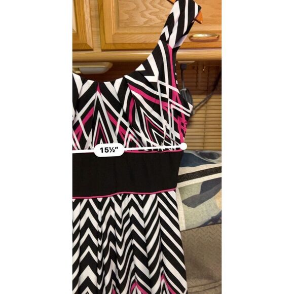 R&M Richards Dress and Jacket Set - Black and White Print - Size 10 - Picture 11 of 12